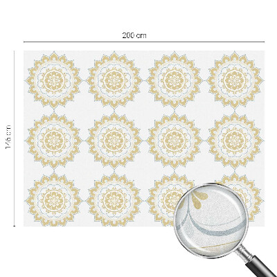 Vinilo para ventanas motivo vitral Mandala floral