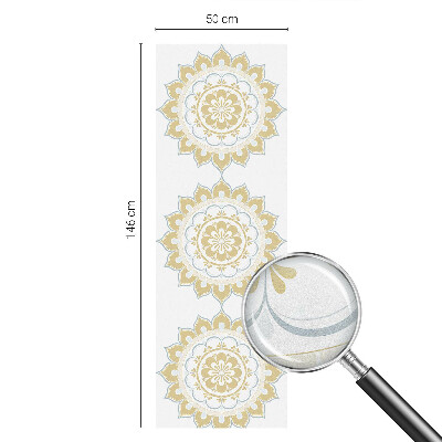 Vinilo para ventanas motivo vitral Mandala floral