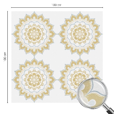 Vinilo para ventanas motivo vitral Mandala floral