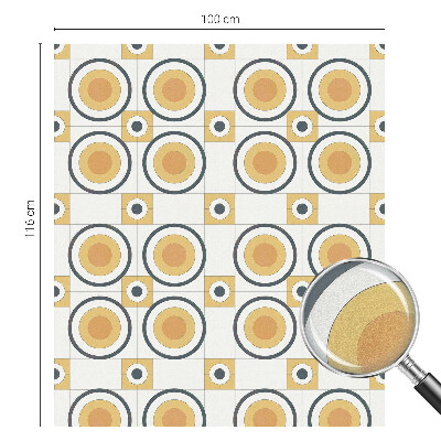 Vinilo ventana privacidad Círculos retro