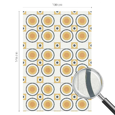 Vinilo ventana privacidad Círculos retro