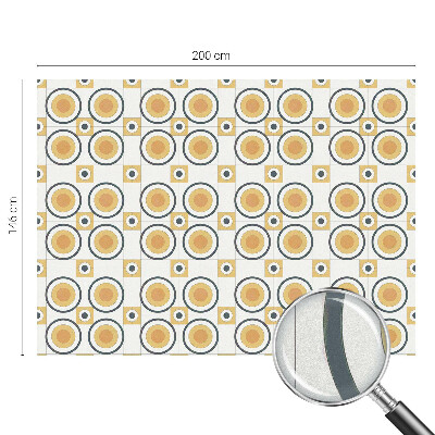 Vinilo ventana privacidad Círculos retro