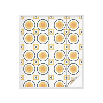 Vinilo ventana privacidad Círculos retro