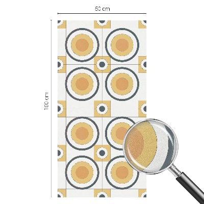 Vinilo ventana privacidad Círculos retro