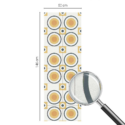 Vinilo ventana privacidad Círculos retro