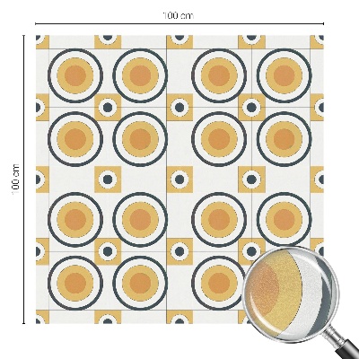 Vinilo ventana privacidad Círculos retro