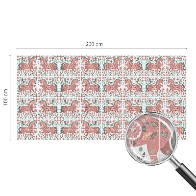 Vinilo ventana privacidad Caballos coloridos