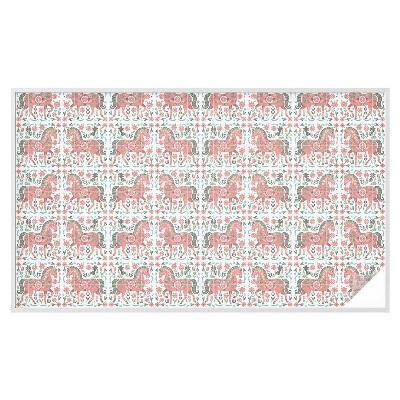 Vinilo ventana privacidad Caballos coloridos