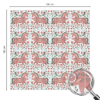 Vinilo ventana privacidad Caballos coloridos