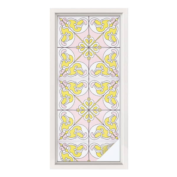 Vinilo para cristales efecto vitral flores abstractas