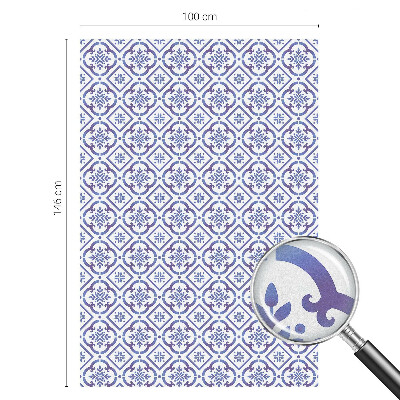 Vinilo para ventanas motivo vitral Azulejos azules