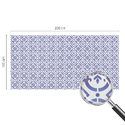 Vinilo para ventanas motivo vitral Azulejos azules