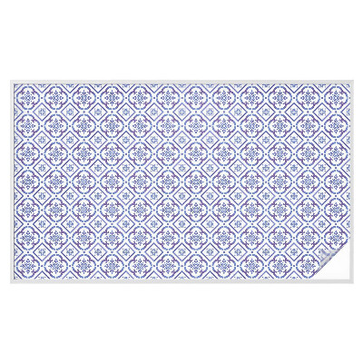 Vinilo para ventanas motivo vitral Azulejos azules