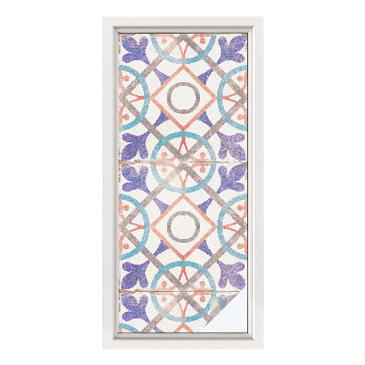 Vinilo para cristales efecto vitral mosaicos coloridos