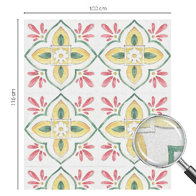 Vinilo para cristales efecto vitral Adorno floral