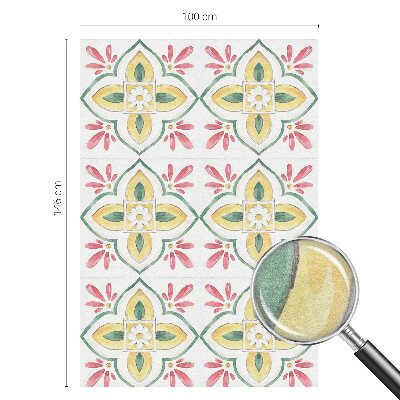 Vinilo para cristales efecto vitral Adorno floral