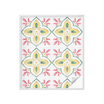 Vinilo para cristales efecto vitral Adorno floral