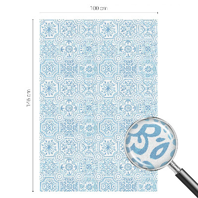 Vinilo para ventanas motivo vitral Azulejos azules