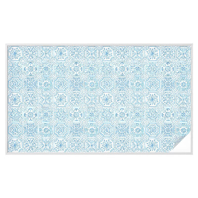 Vinilo para ventanas motivo vitral Azulejos azules