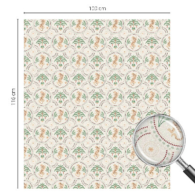 Vinilo ventana privacidad Leopardo de palma