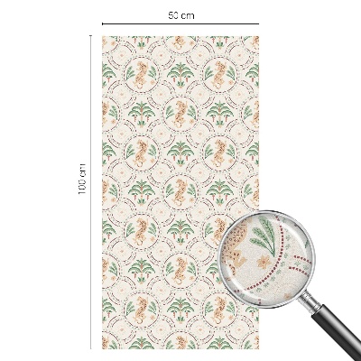 Vinilo ventana privacidad Leopardo de palma