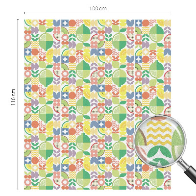 Vinilo decorativo adhesivo para cristales Frutas coloridas