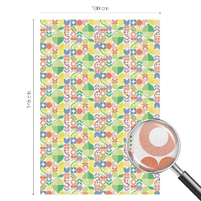 Vinilo decorativo adhesivo para cristales Frutas coloridas