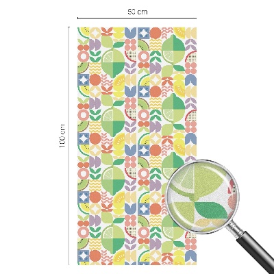 Vinilo decorativo adhesivo para cristales Frutas coloridas