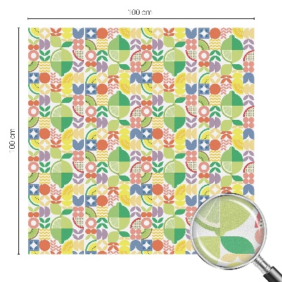 Vinilo decorativo adhesivo para cristales Frutas coloridas