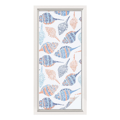 Vinilo para ventanas motivo vitral conchas marinas