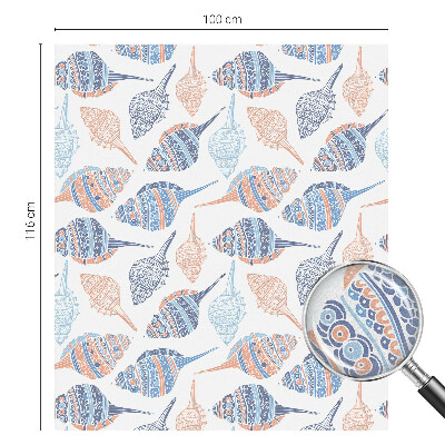 Vinilo para ventanas motivo vitral conchas marinas