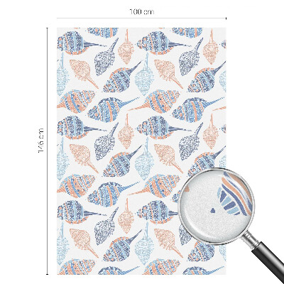 Vinilo para ventanas motivo vitral conchas marinas