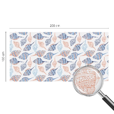 Vinilo para ventanas motivo vitral conchas marinas