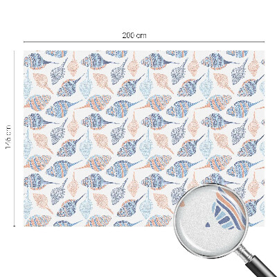 Vinilo para ventanas motivo vitral conchas marinas