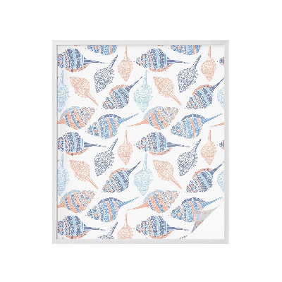 Vinilo para ventanas motivo vitral conchas marinas