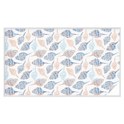 Vinilo para ventanas motivo vitral conchas marinas