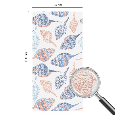 Vinilo para ventanas motivo vitral conchas marinas