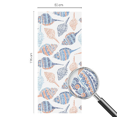 Vinilo para ventanas motivo vitral conchas marinas