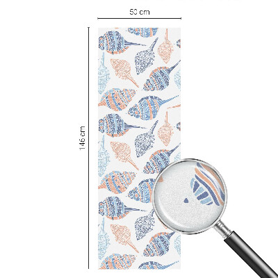 Vinilo para ventanas motivo vitral conchas marinas