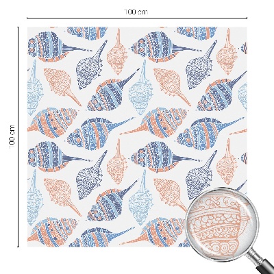 Vinilo para ventanas motivo vitral conchas marinas