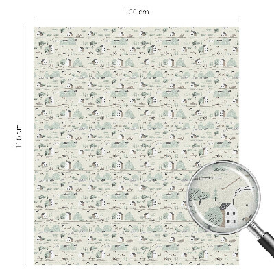 Vinilo decorativo adhesivo para cristales Un pueblo idílico