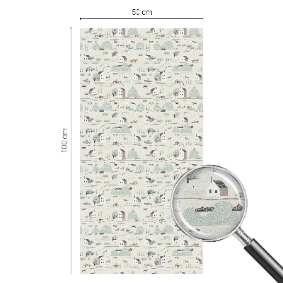 Vinilo decorativo adhesivo para cristales Un pueblo idílico