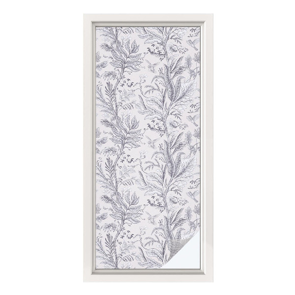 Vinilo decorativo adhesivo para cristales Hojas y mariposas