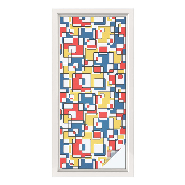 Vinilo ventana privacidad formas geométricas