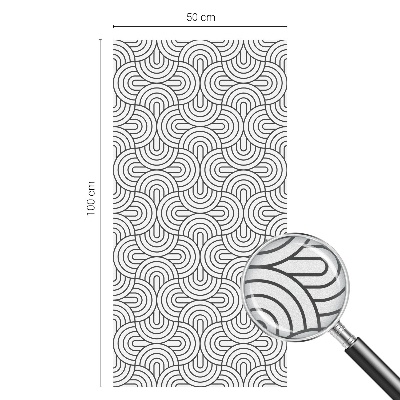 Vinilo ventana privacidad Semicírculos geométricos