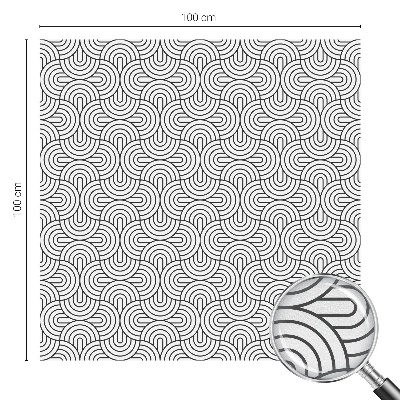 Vinilo ventana privacidad Semicírculos geométricos