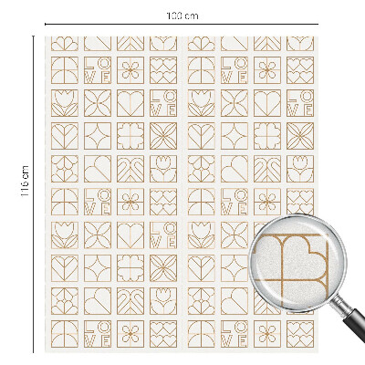 Vinilo para cristales opaco decorativo Amor geométrico