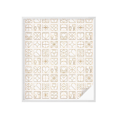 Vinilo para cristales opaco decorativo Amor geométrico