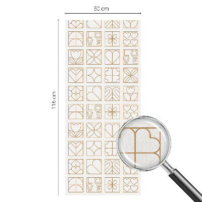 Vinilo para cristales opaco decorativo Amor geométrico