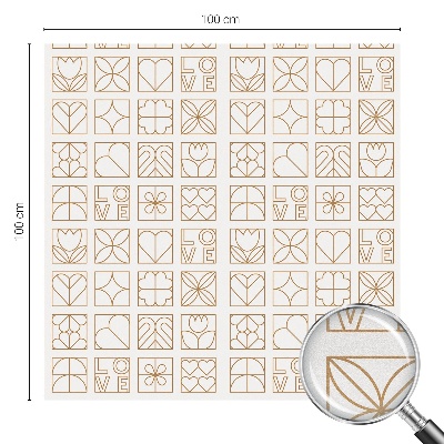 Vinilo para cristales opaco decorativo Amor geométrico